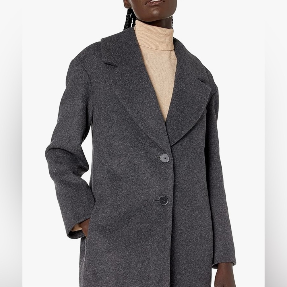 Lark & Ro Women's Standard Single Breasted Shawl Collar Coat. Size: 10. 🩶🩶